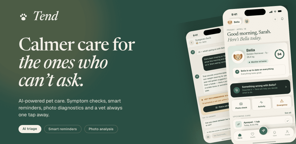 Tend app website