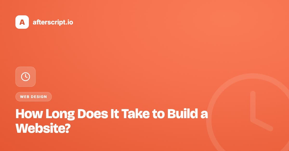 How Long Does It Take to Build a Website?