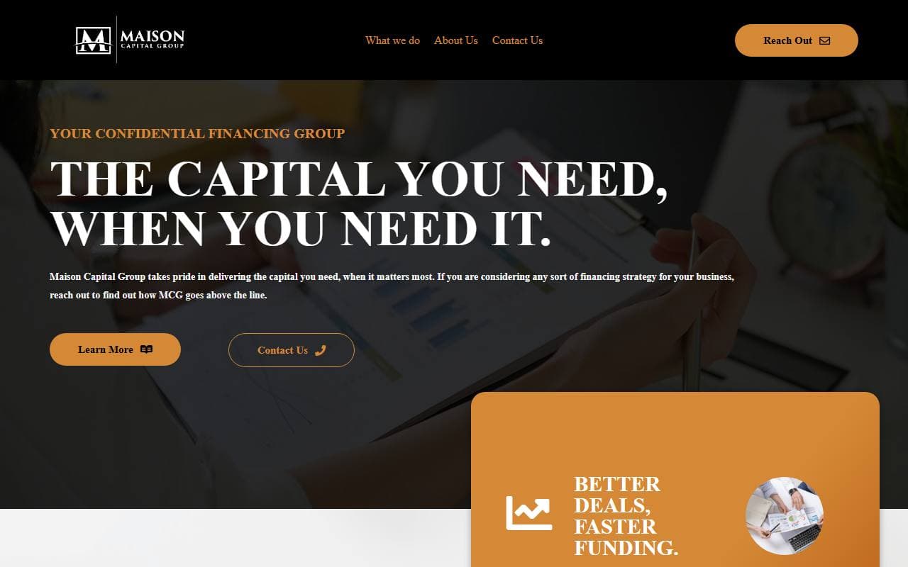 Maison Capital Group website